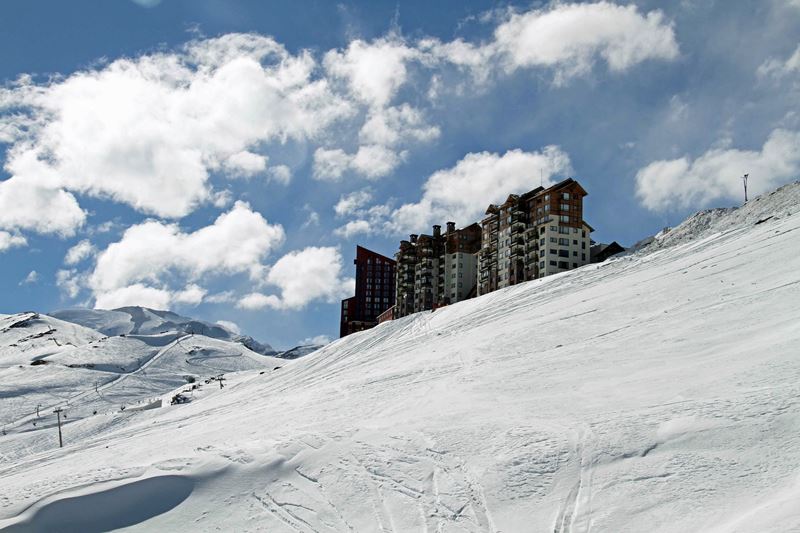 Valle Nevado no Chile, um dos lugares onde mais neva