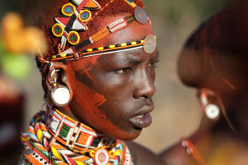 Guerreiro Sumburu, no Quênia, África